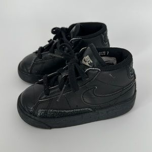 Nike Blazer Mid 77 Baby Boy Shoes Size 7 Black Suede